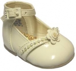 High Top Shoe w/ Beads and Flower in Middle
